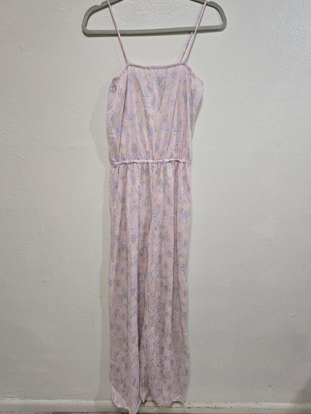 Diane Von Furstenberg for RE-7 Vintage 70s Floral Print Wide Leg Romper Large